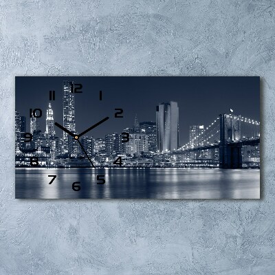 Horizontal wall clock Manhattan New York