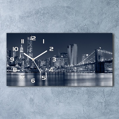 Horizontal wall clock Manhattan New York