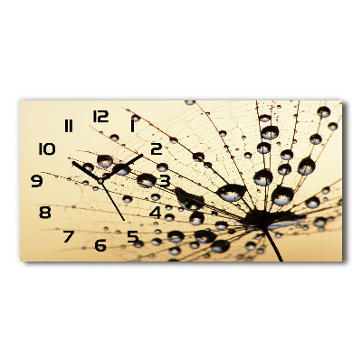 Horizontal wall clock Dandelion seed