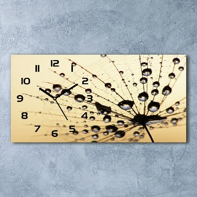 Horizontal wall clock Dandelion seed