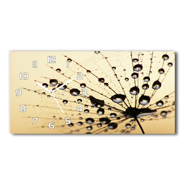 Horizontal wall clock Dandelion seed