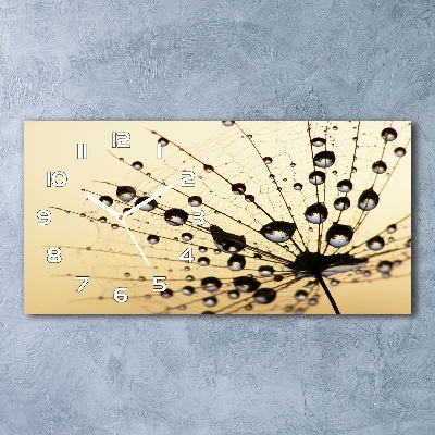 Horizontal wall clock Dandelion seed