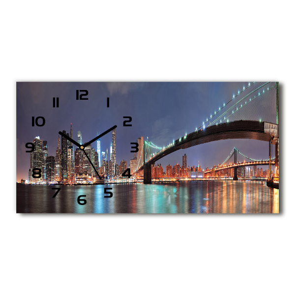 Horizontal rectangular wall clock Manhattan New York