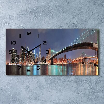 Horizontal rectangular wall clock Manhattan New York