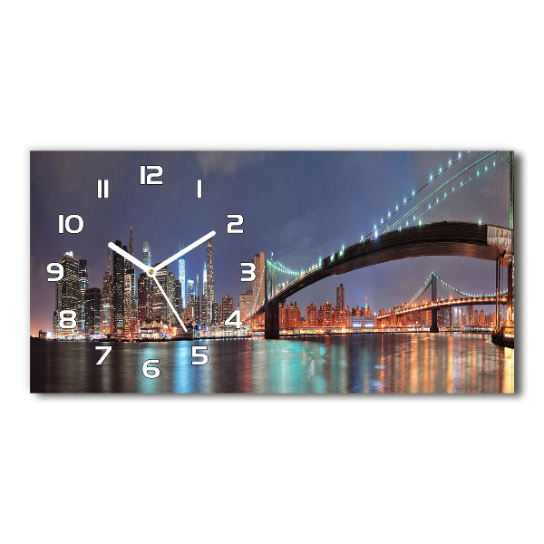 Horizontal rectangular wall clock Manhattan New York