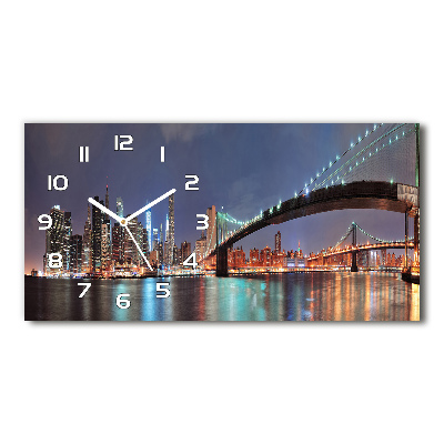 Horizontal rectangular wall clock Manhattan New York