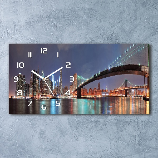 Horizontal rectangular wall clock Manhattan New York