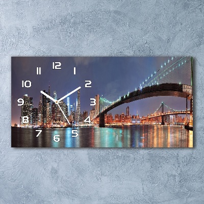 Horizontal rectangular wall clock Manhattan New York