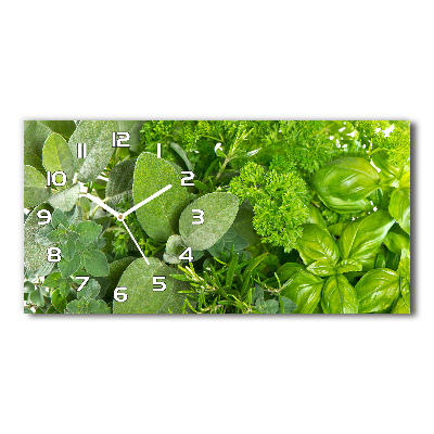 Horizontal wall clock Herbs