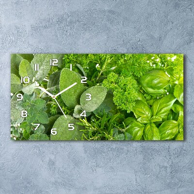 Horizontal wall clock Herbs