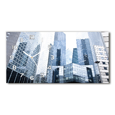 Horizontal rectangular wall clock Skyscrapers