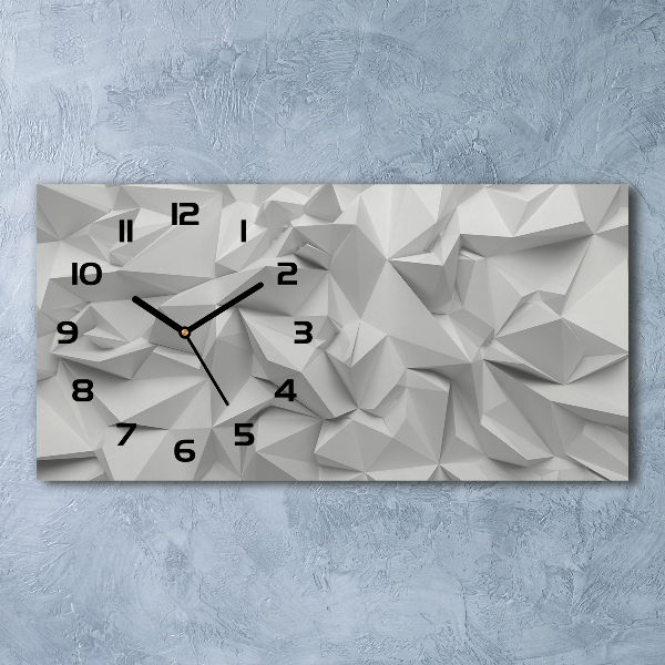 Horizontal wall clock 3D abstraction