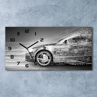 Horizontal wall clock Rushing