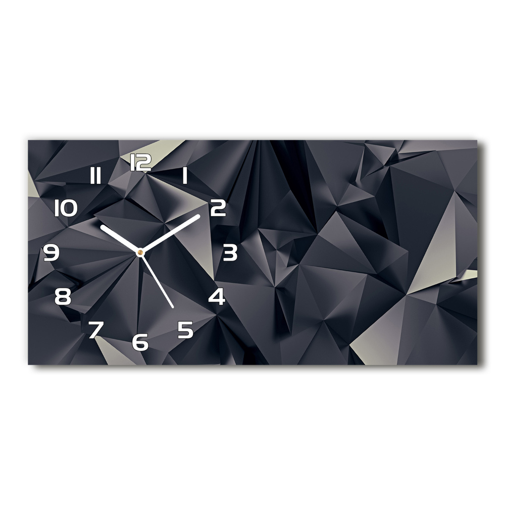 Horizontal rectangular wall clock Abstract background