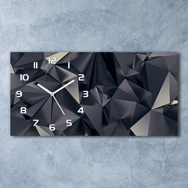 Horizontal rectangular wall clock Abstract background