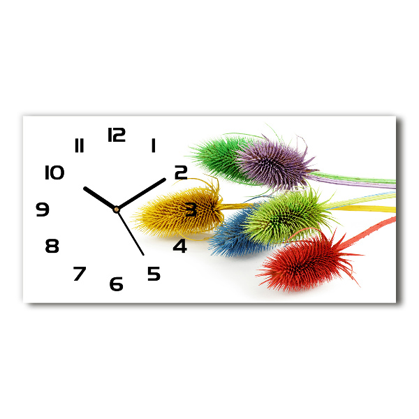 Horizontal rectangular wall clock Thistle