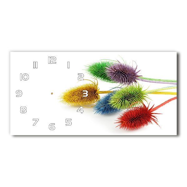 Horizontal rectangular wall clock Thistle