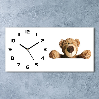 Horizontal wall clock Teddy bear