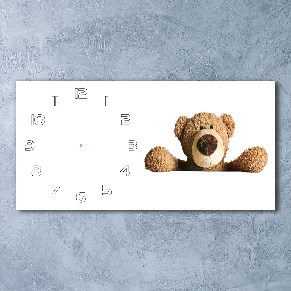 Horizontal wall clock Teddy bear