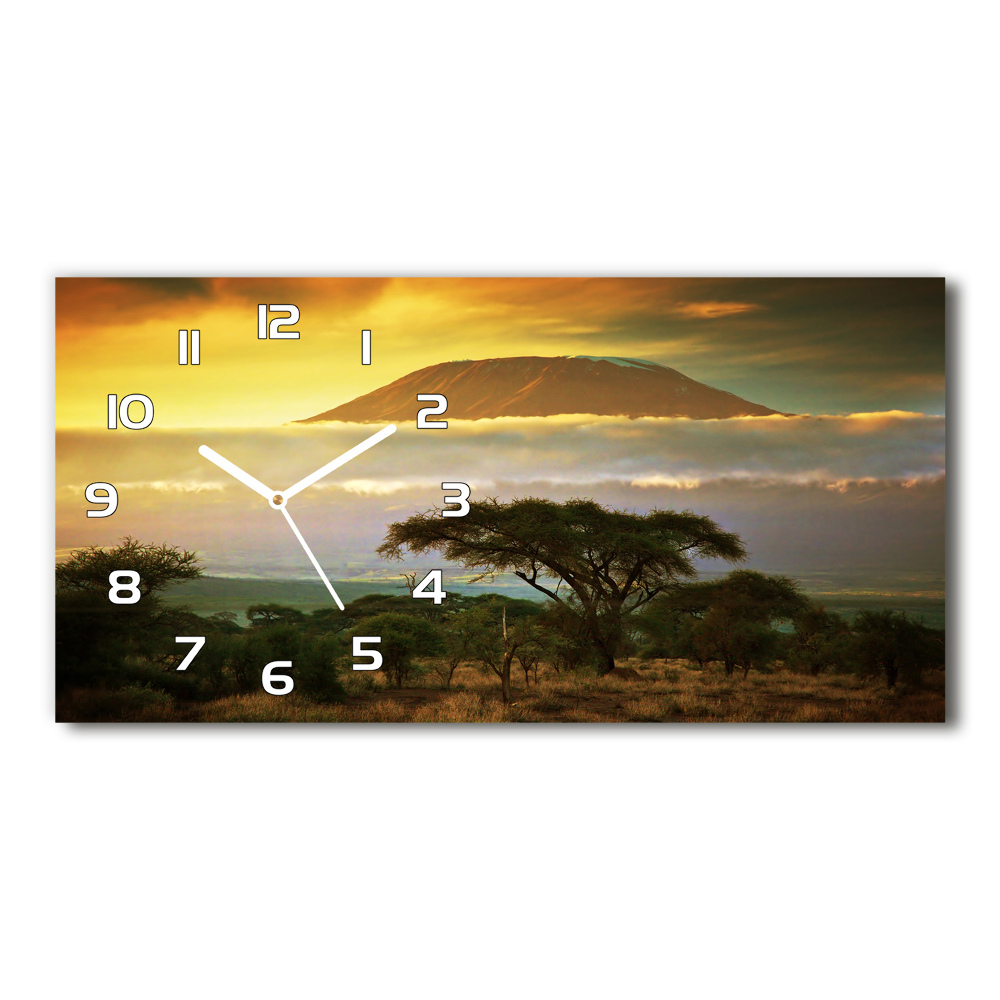 Horizontal wall clock Kilimanjaro Kenya