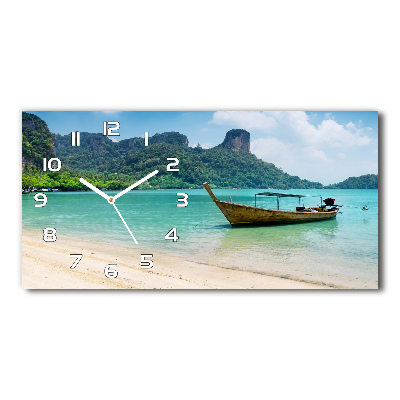 Horizontal wall clock Boat