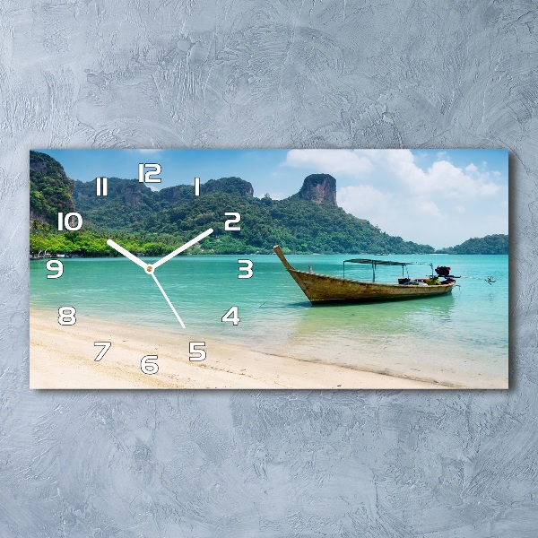 Horizontal wall clock Boat