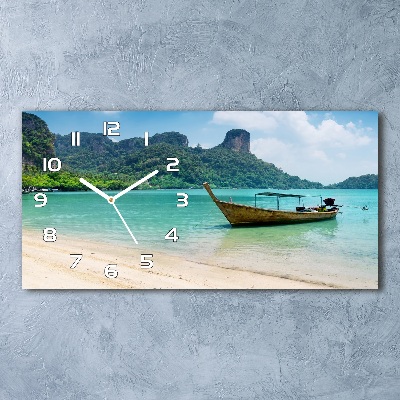 Horizontal wall clock Boat