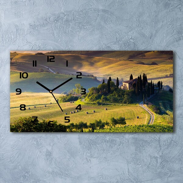 Horizontal wall clock Tuscany Italy