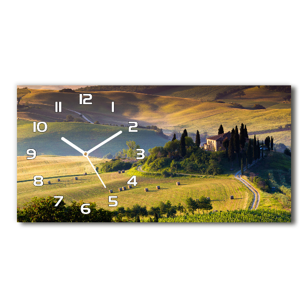 Horizontal wall clock Tuscany Italy