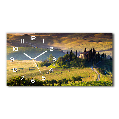 Horizontal wall clock Tuscany Italy