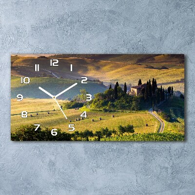 Horizontal wall clock Tuscany Italy