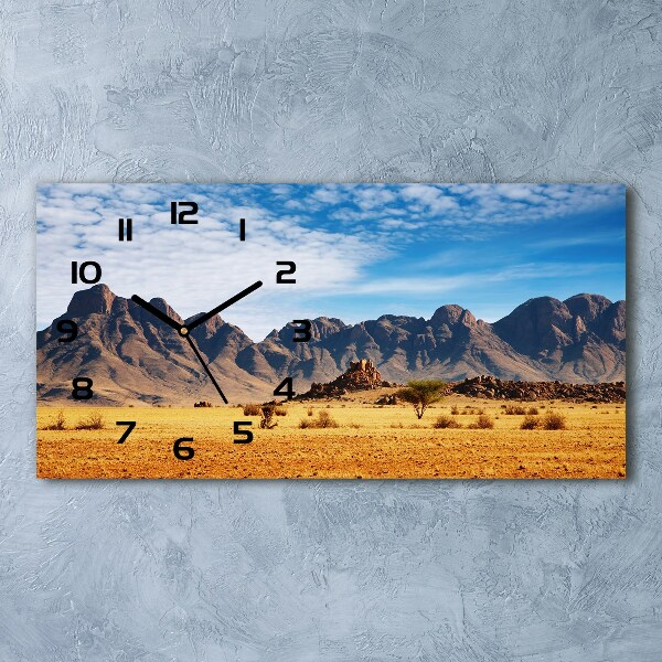 Horizontal wall clock Rocks in Namibia