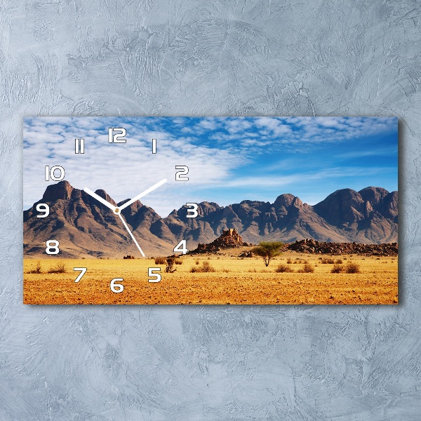 Horizontal wall clock Rocks in Namibia