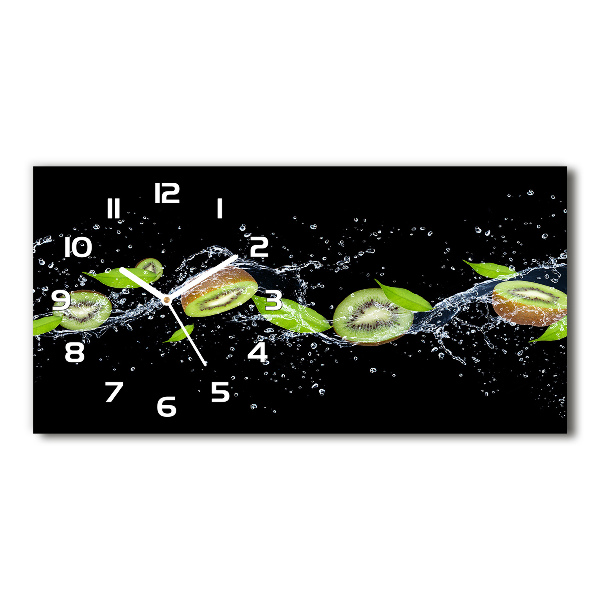 Horizontal wall clock Kiwi and water