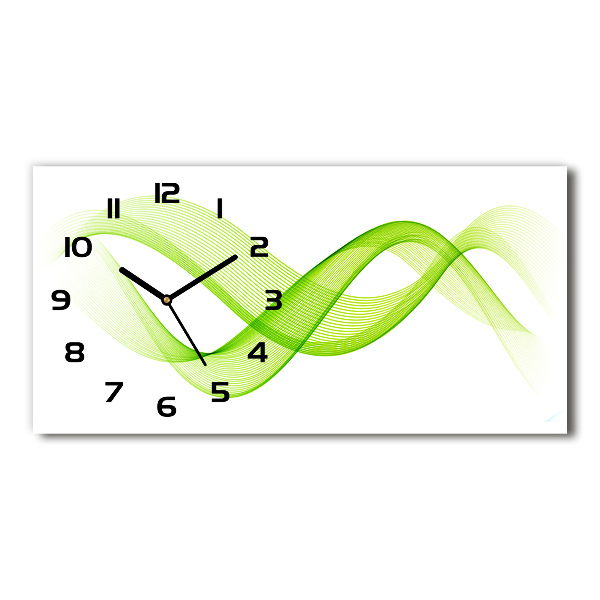 Horizontal wall clock Colorful waves