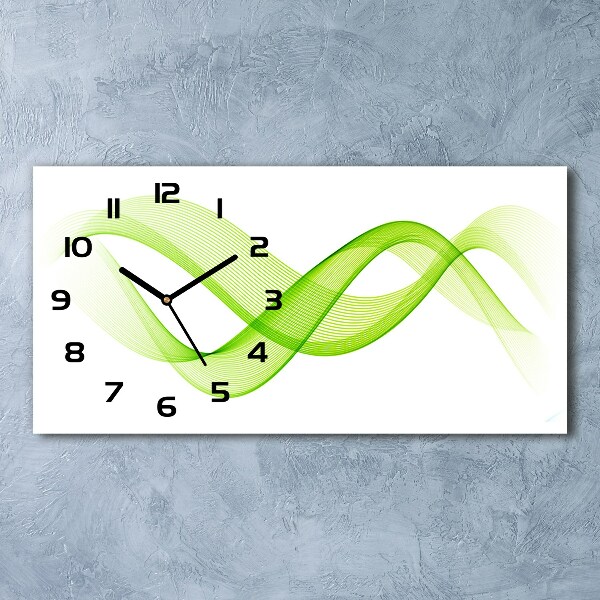 Horizontal wall clock Colorful waves