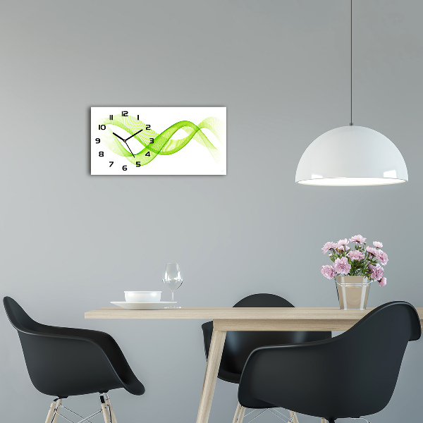 Horizontal wall clock Colorful waves