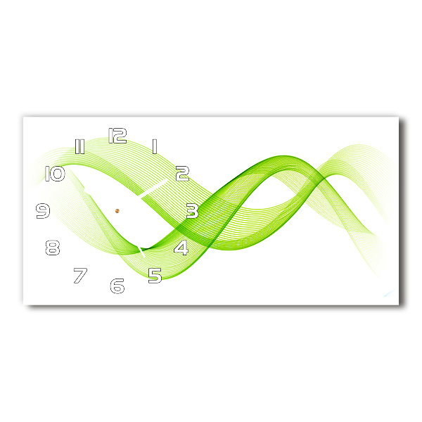 Horizontal wall clock Colorful waves
