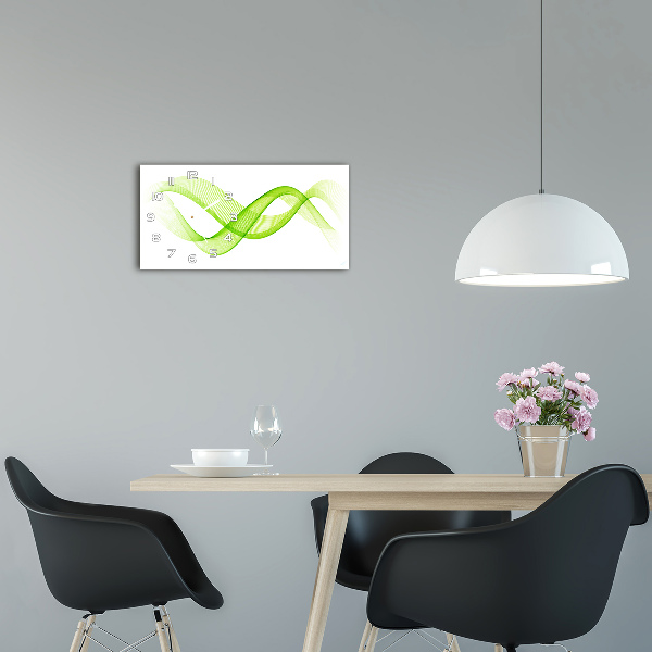 Horizontal wall clock Colorful waves