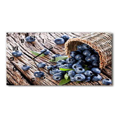 Horizontal wall clock Berries in the basket