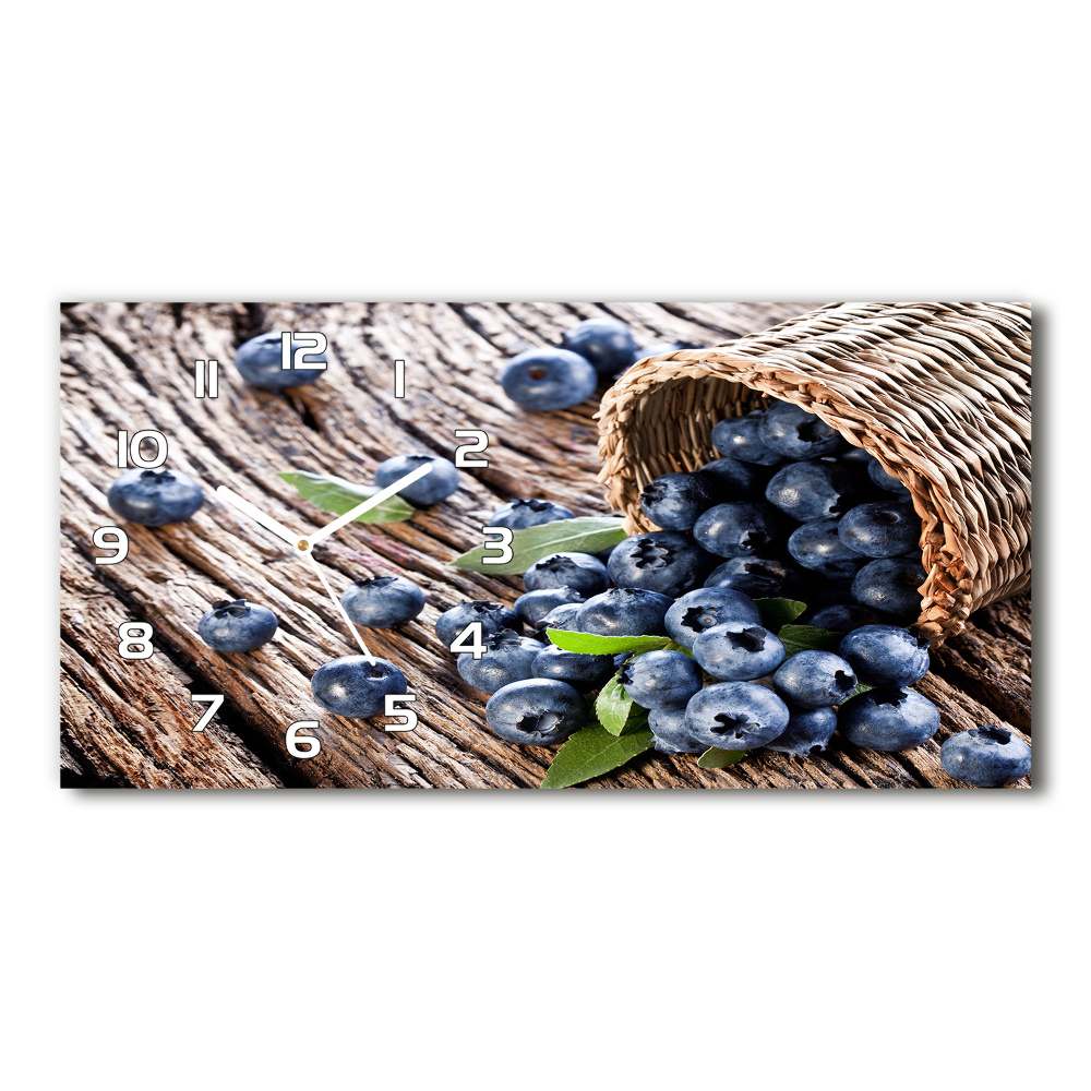 Horizontal wall clock Berries in the basket