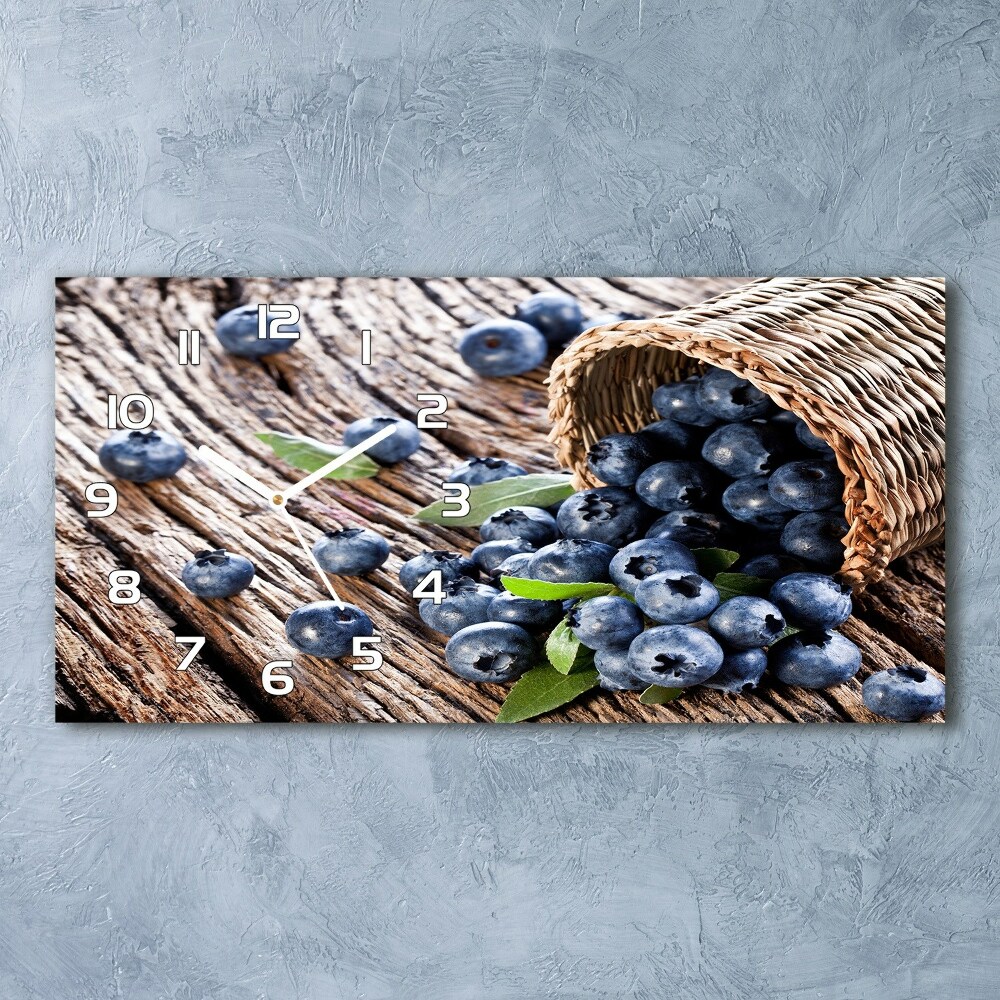 Horizontal wall clock Berries in the basket