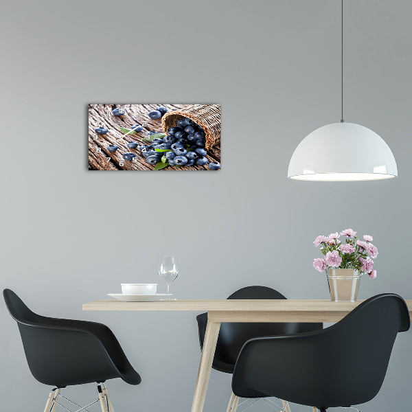 Horizontal wall clock Berries in the basket