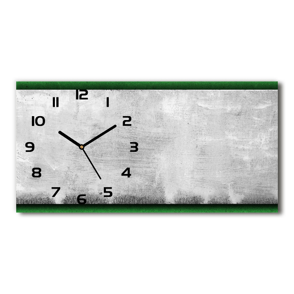 Horizontal wall clock Green wall