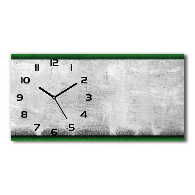 Horizontal wall clock Green wall