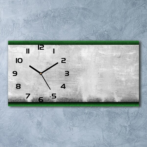 Horizontal wall clock Green wall