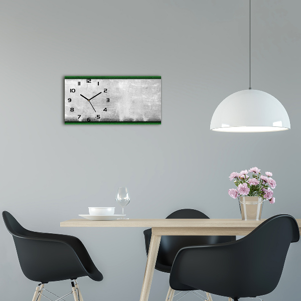 Horizontal wall clock Green wall