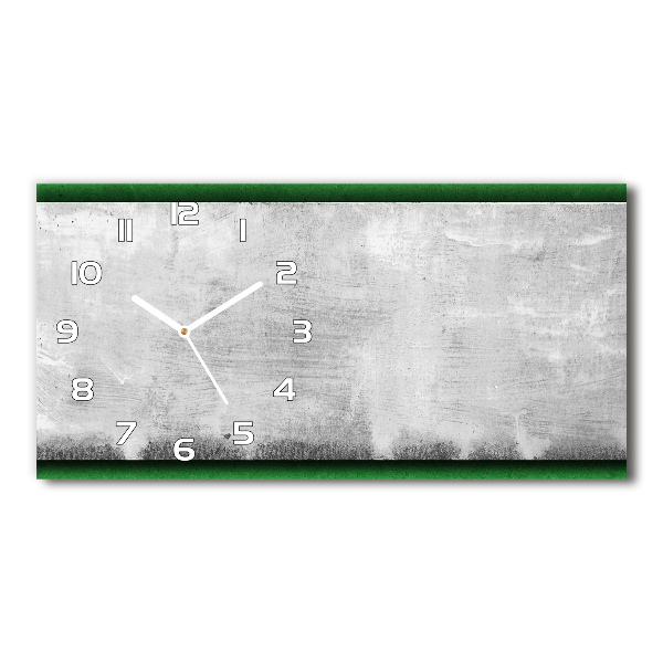 Horizontal wall clock Green wall