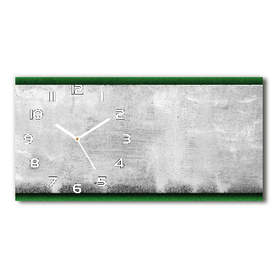 Horizontal wall clock Green wall