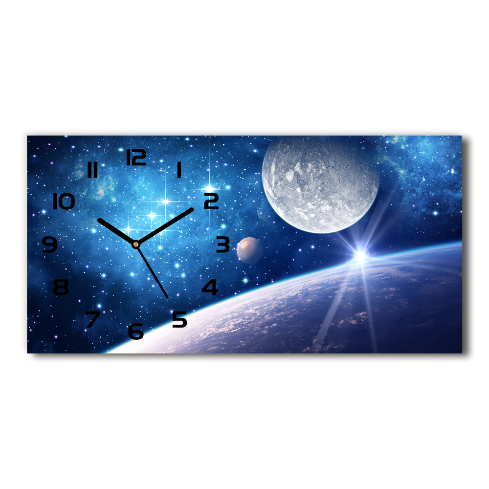 Horizontal wall clock Moon